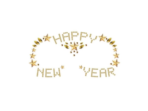 Happy New Year ansigtssten