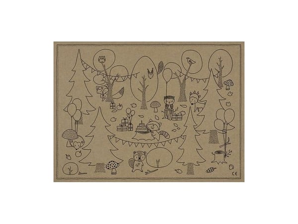 Woodland tegnepapir med farver