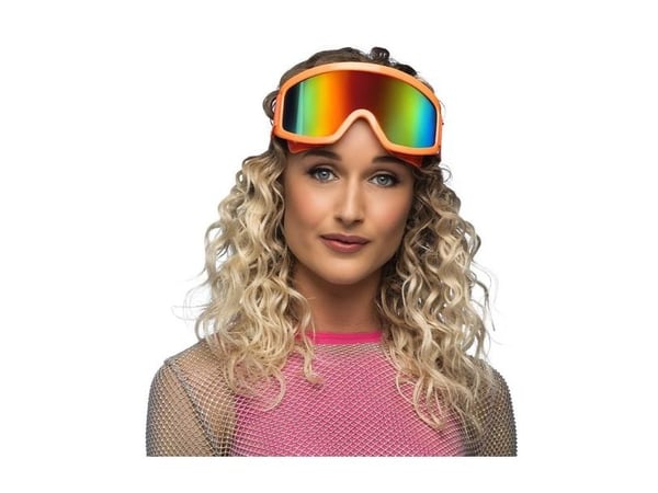 Neonorange skidglasögon