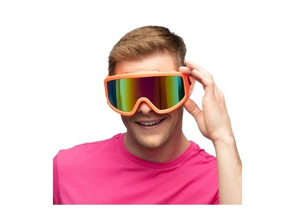 Neonorange skidglasögon
