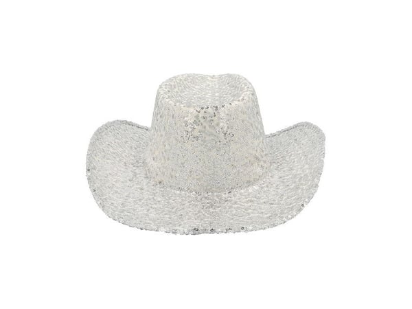 Hopeinen paljetti Cowboy-hattu