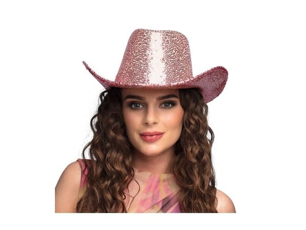 Pink paillet Cowboyhat