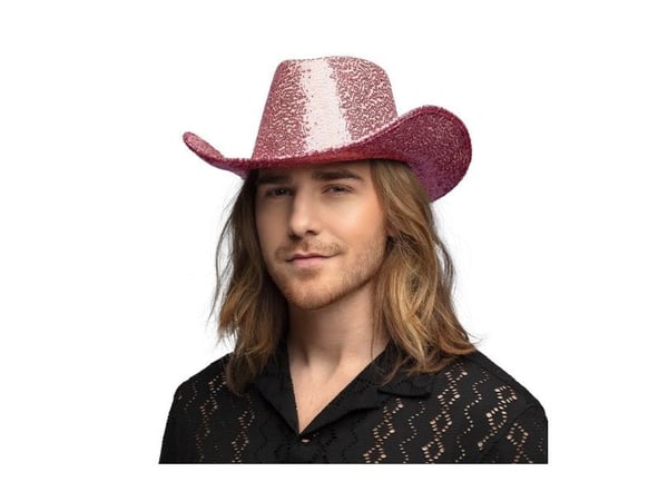 Pink paillet Cowboyhat