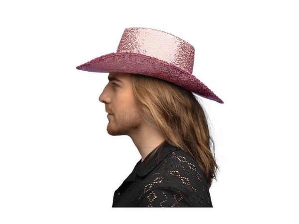 Pink paillet Cowboyhat