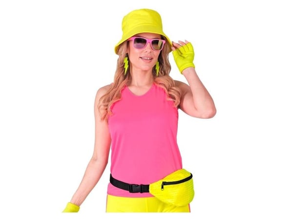 Neon gul paljett bältesväska