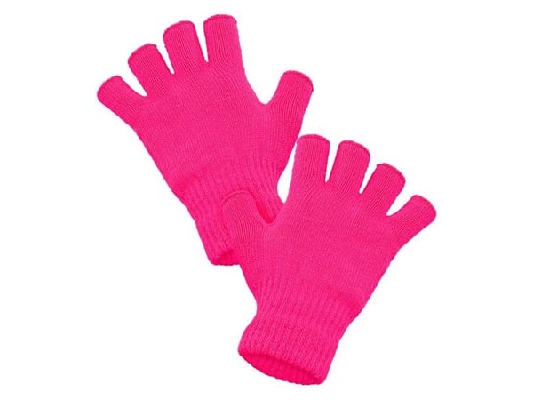 Neonpink fingerløse handsker