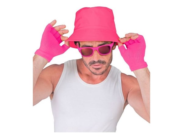Neonpink fingerløse handsker