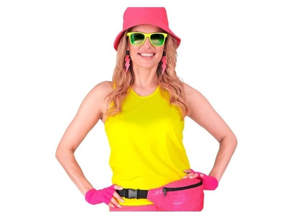 Neonpink fingerløse handsker