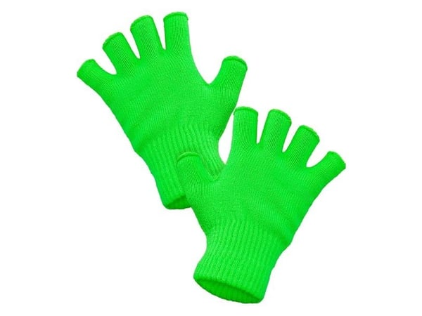 Neongrønne fingerløse handsker