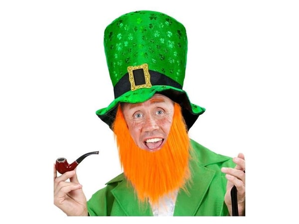 St. Patricks dag hat med skæg