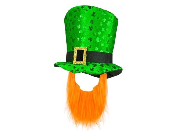 St. Patricks dag-hatt med skägg