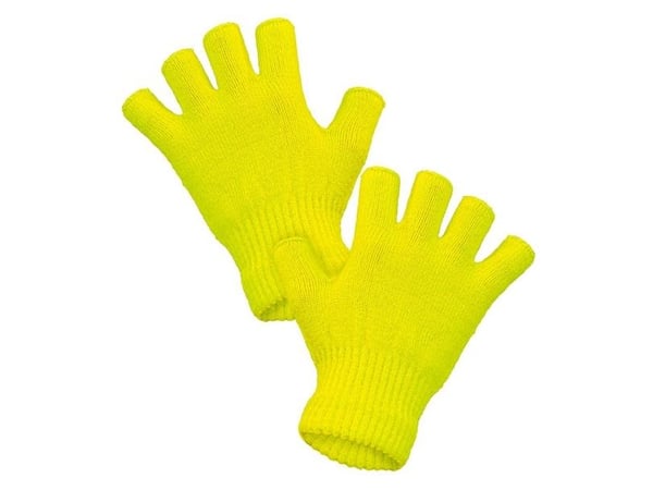 Neon gule fingerløse handsker