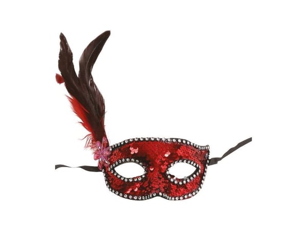 Röd ögonmask med fjäder