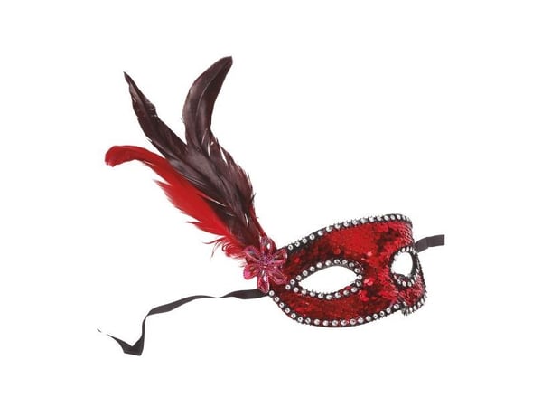 Röd ögonmask med fjäder