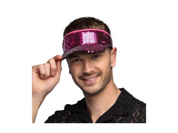 Pink paillet solskærm