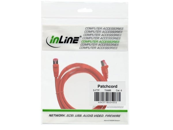 InLine 0,25m S-STP/PiMF Kat. 6, 0,25 m, Cat6, S/FTP (S-STP), RJ-45, RJ-45