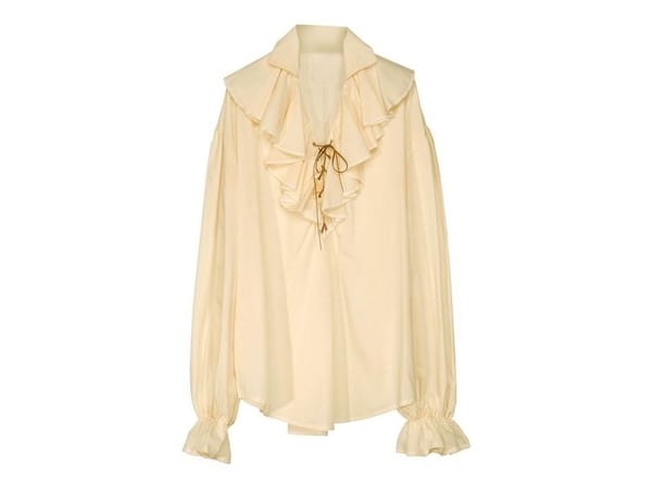 Beige piratskjorta