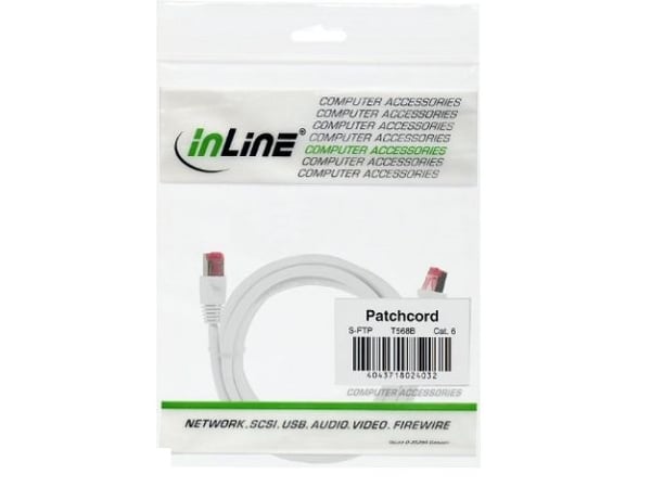 InLine 4043718157419, 50 m, Cat6, S/FTP (S-STP), RJ-45, RJ-45, Hvit