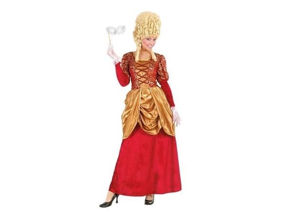 Rødt Marquise kostume