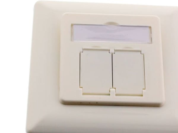 Seinätähti, 2 x RJ45, valkoinen (76842W)
