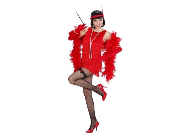 Röd flapperkostym