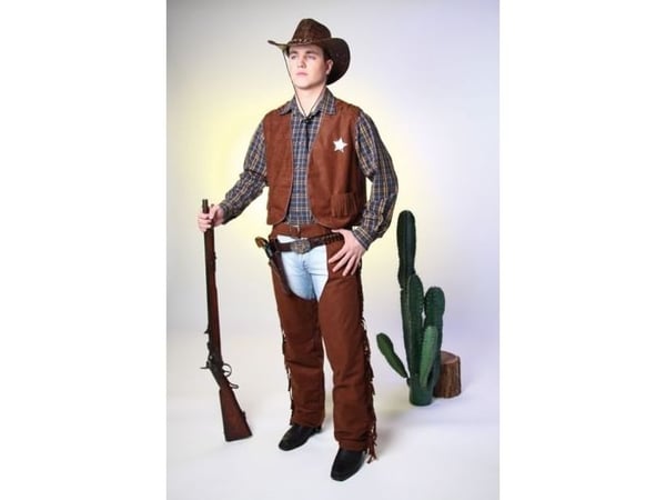 Brun cowboyväst
