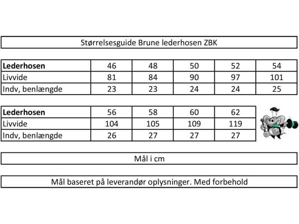 Brun lederhosen, kort