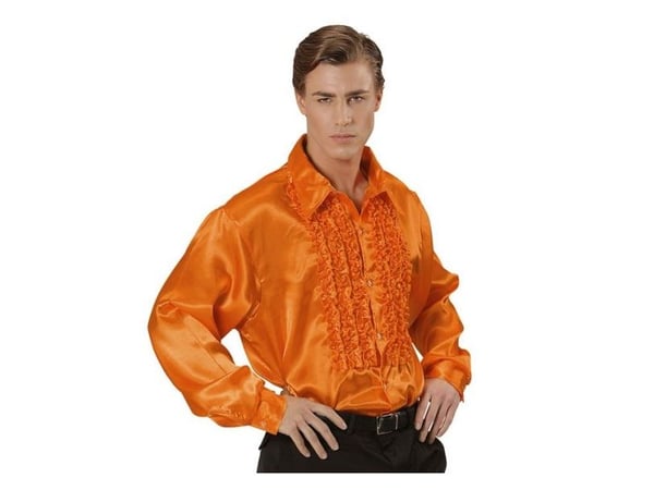 Orange flæseskjorte