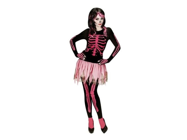 Pink skelettkostym
