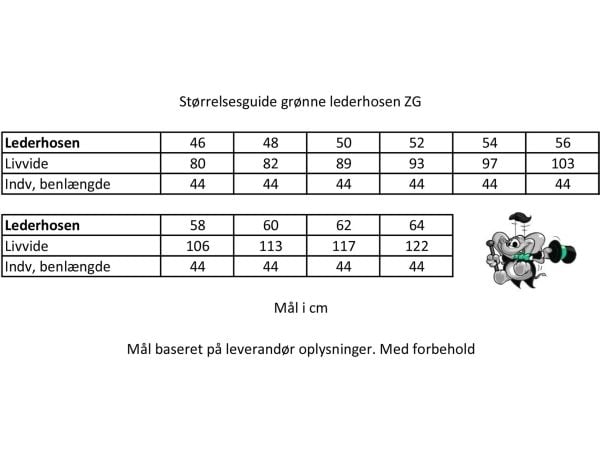 Ægte lederhosen, grønne