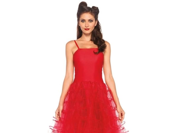 Punainen Rockabilly Swing-mekko