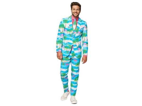 OppoSuit flamingokostym för vuxna
