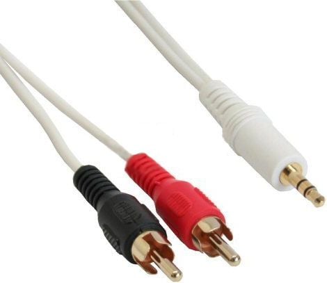 InLine 89934W, Hankjønn, 3.5mm, Hankjønn, 1,5 m, Hvit