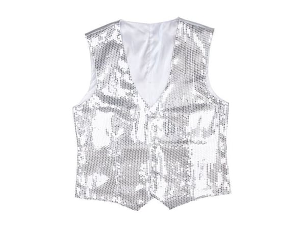 Sølv pailletvest