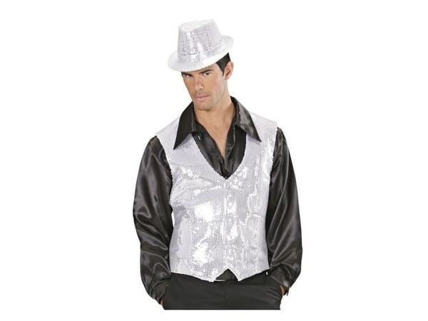 Sølv pailletvest