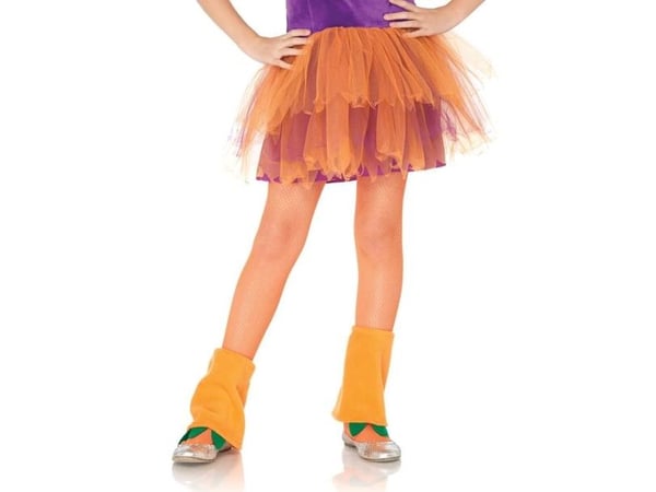 Neonorange netstrømpebukser
