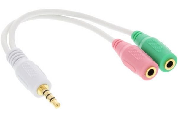 InLine 99302W, 3.5mm, Uros, 2 x 3.5mm, Naaras, 0,15 m, Valkoinen