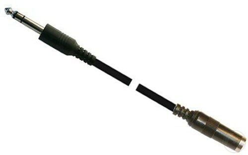 InLine 99935A, 6.35mm, urosliitin, 6.35mm, naarasliitin, 5 m, musta