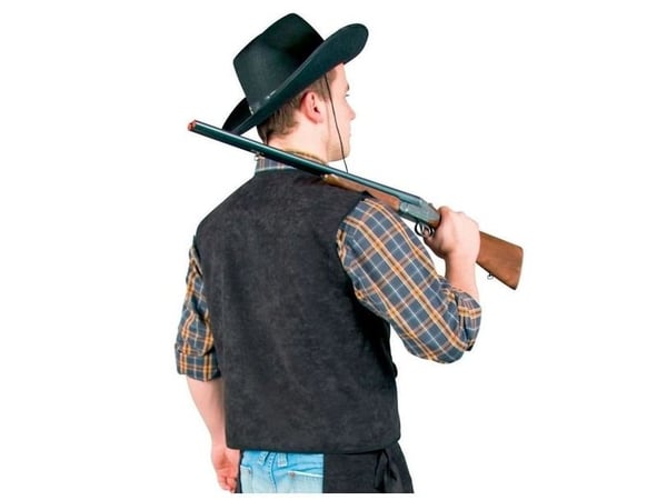 Svart cowboyväst, dam