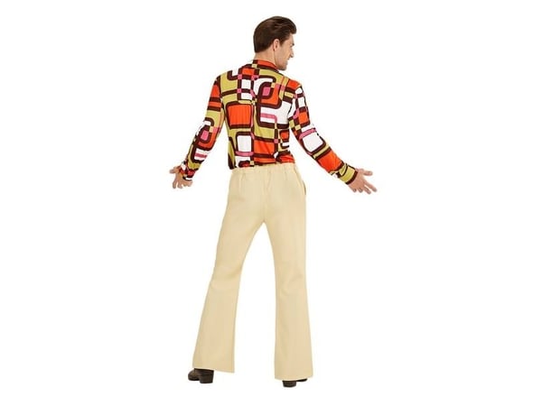 Groovy Man, beige 70-talsbyxor