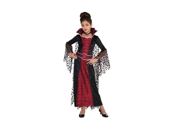 Amscan Coffin Queen Deluxe, Fancy kostyme, Barn, Jente, Magic, Sort, Rød, Jente