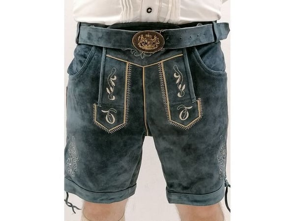 Äkta läderhosen, blå