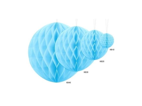 Ljusblå pappersboll (dekoration)