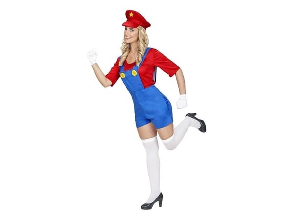Super plumber tjej-kostym