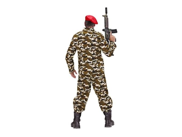 Soldat röd basker-maskeradkostym