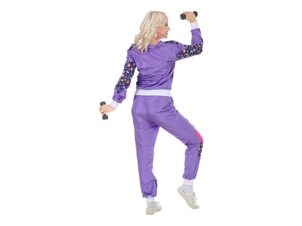 80-tals lila joggingdräkt