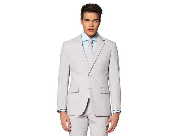 Grå kostym för vuxna OppoSuits