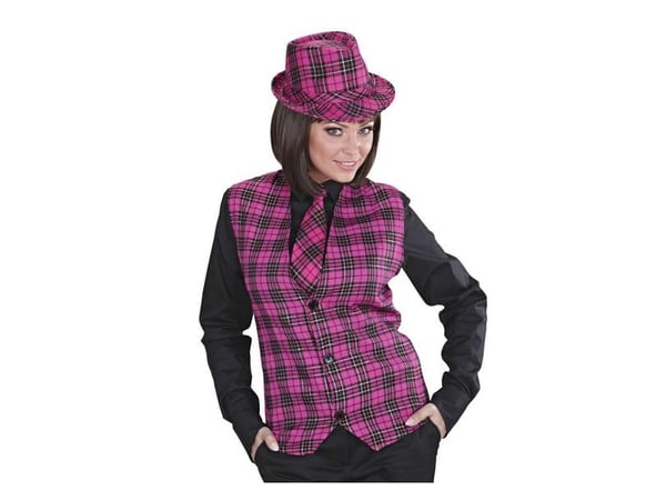 Skotskternet vest Pink