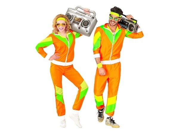 Joggingdräkt 80-tal, orange