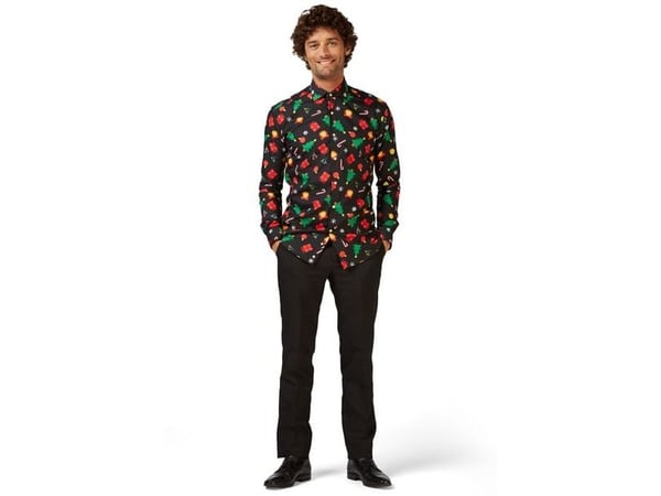 OppoSuits julskjorta Black Icons
